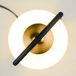 Veioza moderna aurie geometrica abajur sticla opal 1xE14/40W Igon 2044 Jupiter